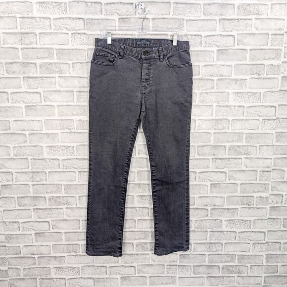 John Varvatos Collection Men's 5 Pocket Denim Jeans in Gray wash size 32 R - Picture 1 of 8